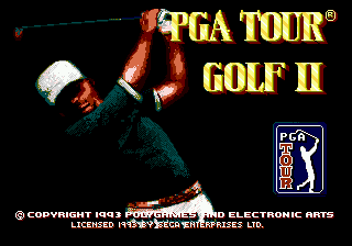 PGA Tour Golf II (Japan) Title Screen